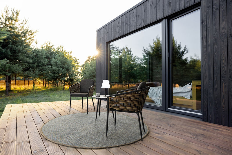 Masa de cafea pentru gradina / terasa, din aluminiu, Ridley Round Antracit, Ø50xH48 cm (3)