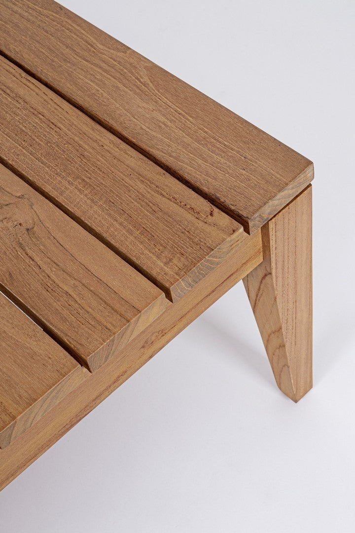 Masa de cafea pentru gradina / terasa din lemn de tec, Keilani Natural, L120xl70xH35 cm (5)