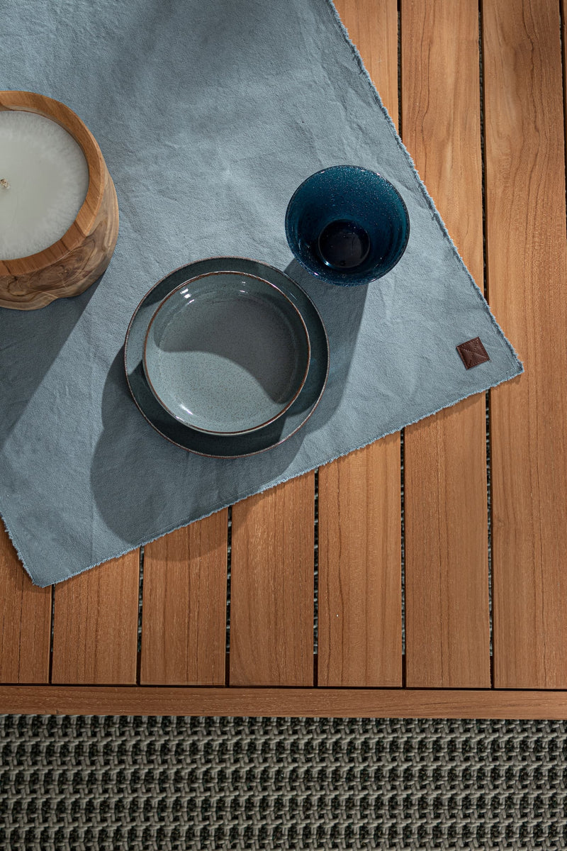 Masa de cafea pentru gradina / terasa, din lemn de tec, Kobo Natural, L120xl80xH30 cm (5)