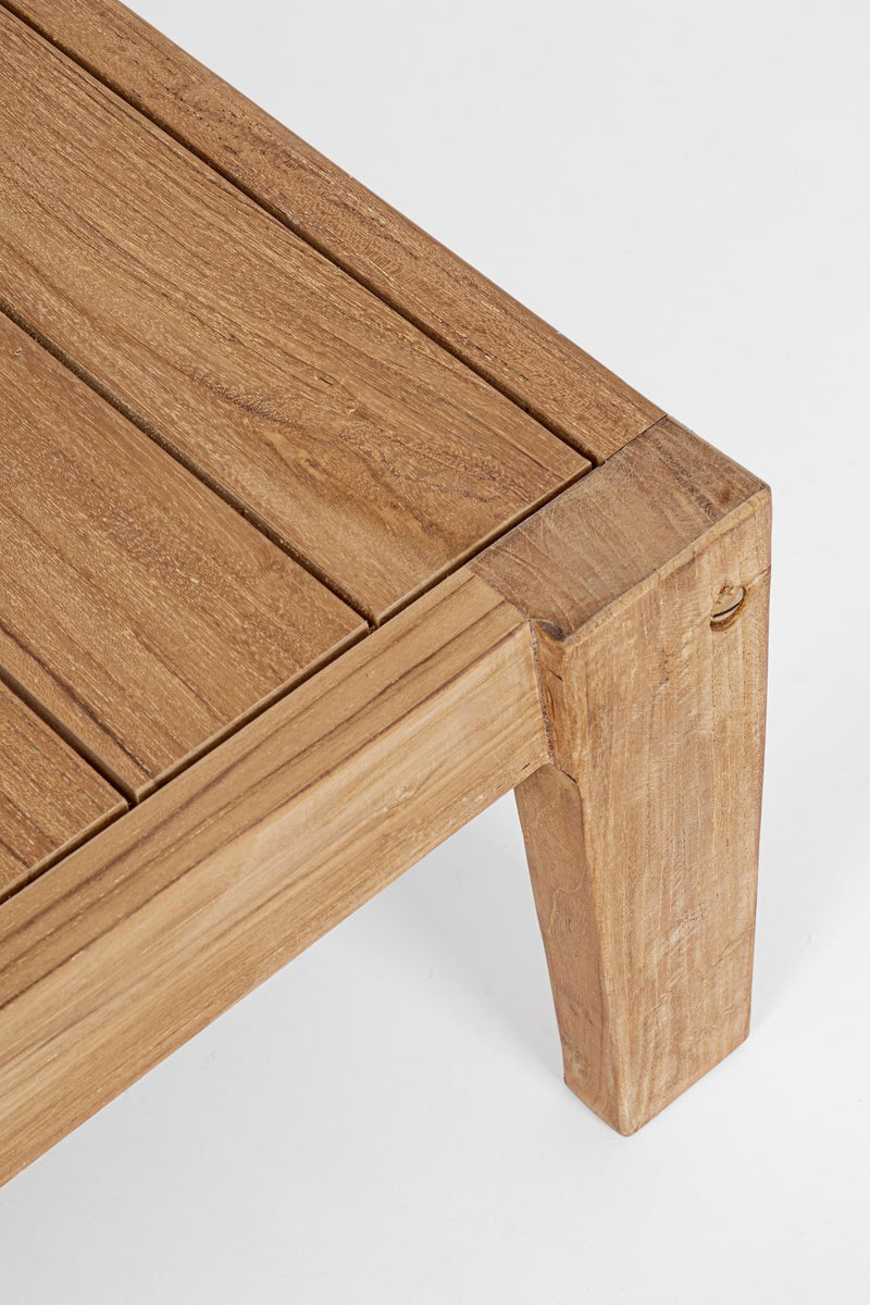 Masa de cafea pentru gradina / terasa, din lemn de tec, Kobo Natural, L120xl80xH30 cm (14)