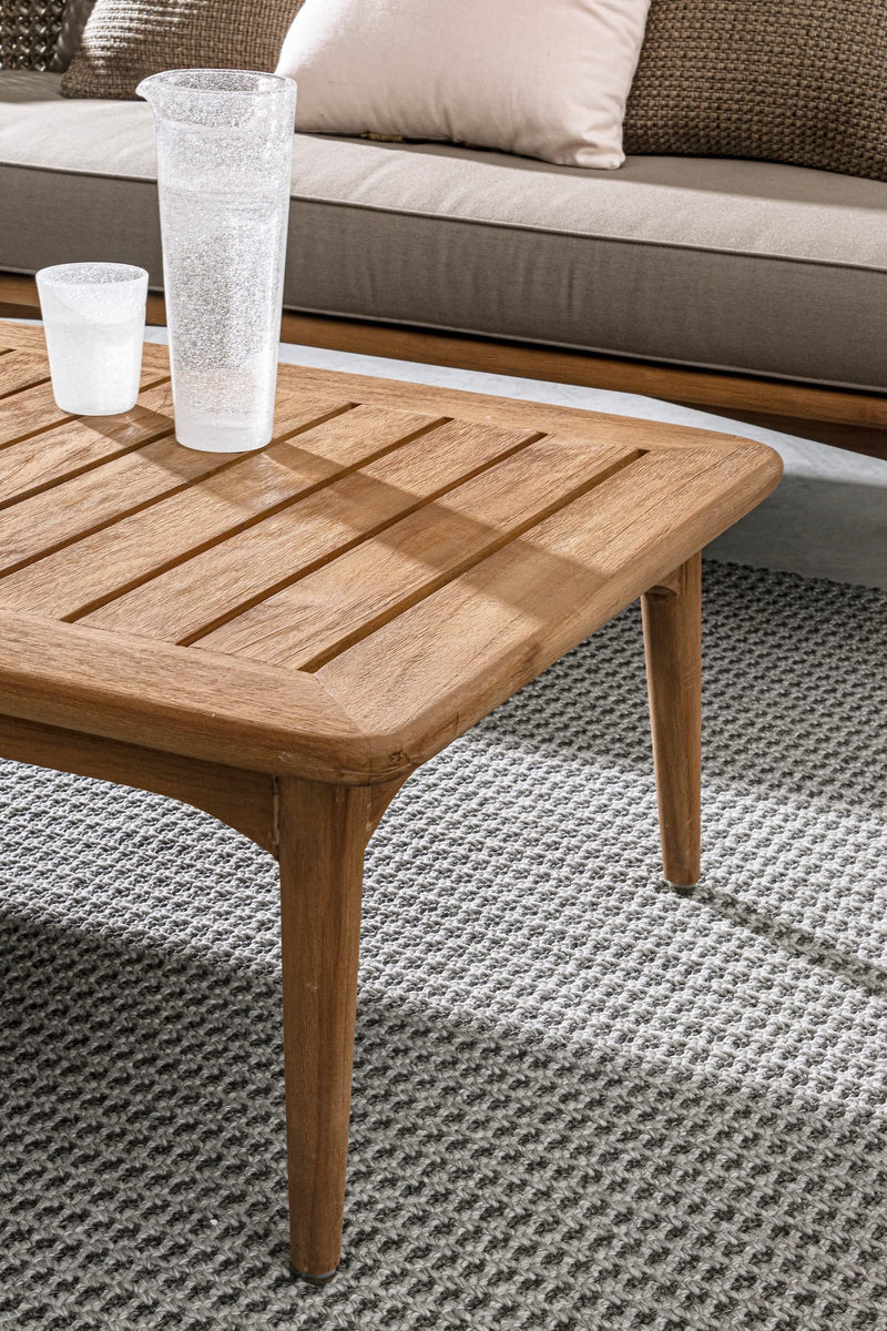 Masa de cafea pentru gradina / terasa, din lemn de tec, Ninfa-Xenia Natural, L120xl70xH35,5 cm (9)