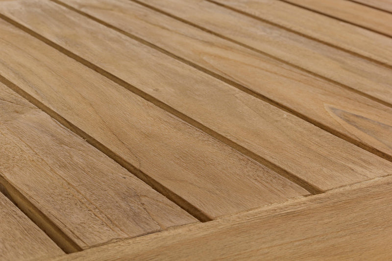 Masa de cafea pentru gradina / terasa, din lemn de tec, Ninfa-Xenia Natural, L120xl70xH35,5 cm (20)