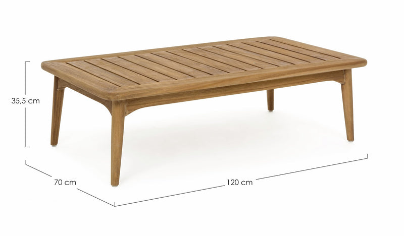 Masa de cafea pentru gradina / terasa, din lemn de tec, Ninfa-Xenia Natural, L120xl70xH35,5 cm (21)