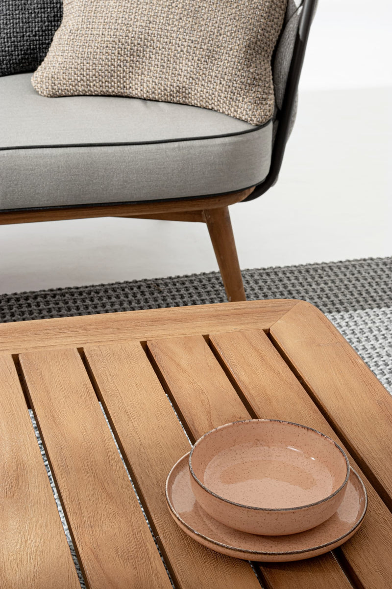Masa de cafea pentru gradina / terasa, din lemn de tec, Ninfa-Xenia Natural, L120xl70xH35,5 cm (10)