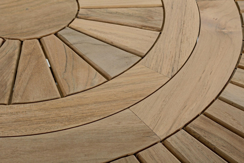 Masa de gradina / terasa din lemn de tec, Marylandis Round Natural, Ø155xH76 cm (2)
