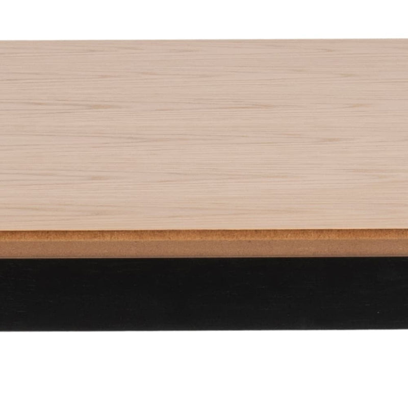 Masa din furnir si lemn de cauciuc Roxby Stejar / Negru, L120xl80xH76 cm (4)