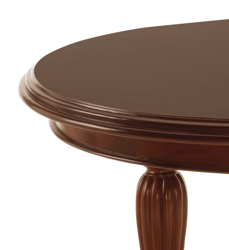 Masa din lemn extensibila cu rotile, Vintage Oval Nuc, L160-240xl110xH80 cm (4)