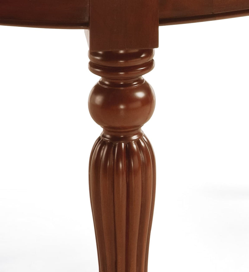 Masa din lemn extensibila cu rotile, Vintage Oval Nuc, L160-240xl110xH80 cm (7)