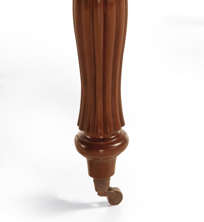 Masa din lemn extensibila cu rotile, Vintage Oval Nuc, L160-240xl110xH80 cm (8)