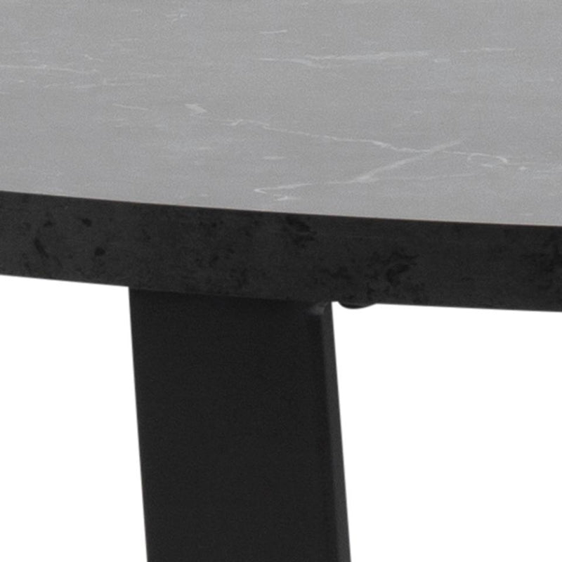 Masa rotunda din pal si metal, Amble Negru, Ø110xH75 cm (9)