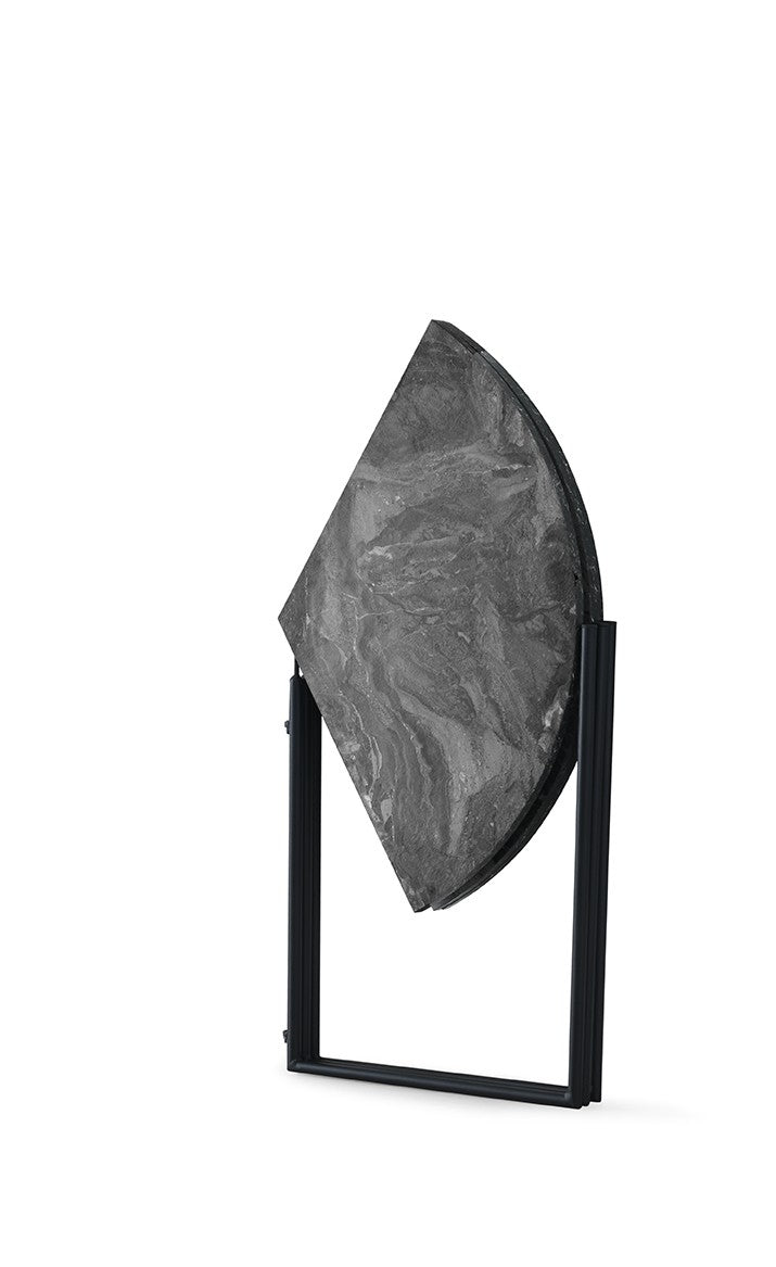 Masa rotunda din pal si metal, Yopro 1202 Antracit / Negru, Ø100xH72 cm (3)