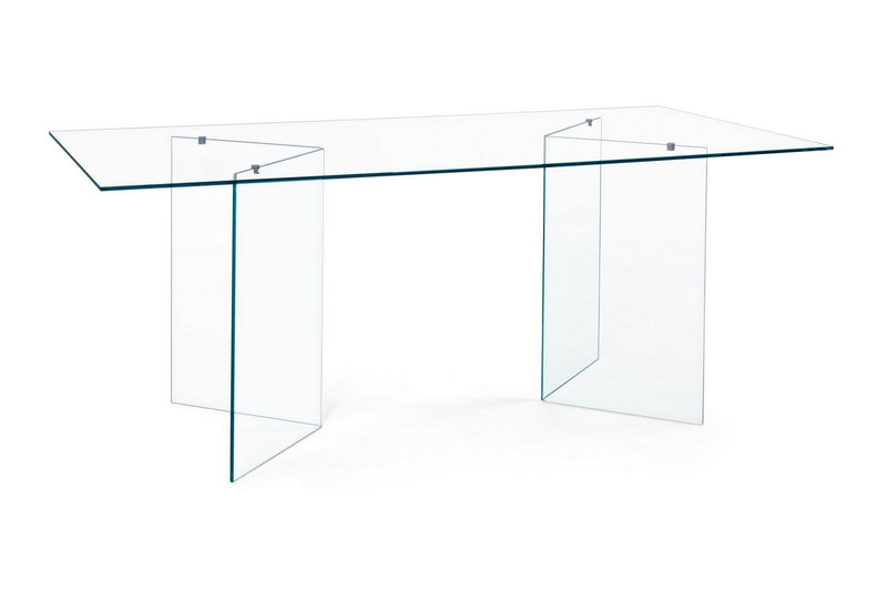 Masa din sticla Iride Rectangular Transparent, L180xl90xH75 cm