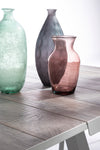 Masa extensibila de gradina / terasa din ceramica si metal, Krion Stejar Dark Grey / Alb, L205-265xl103xH78 cm (4)