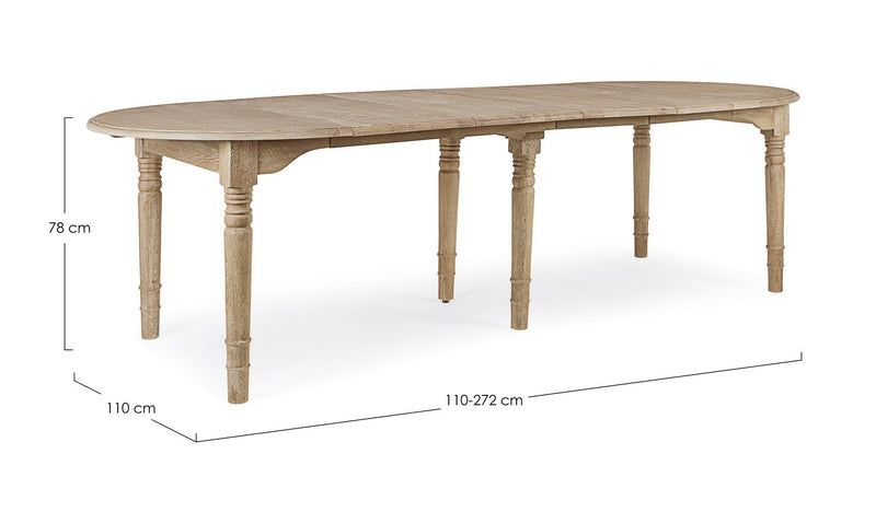 Masa extensibila din lemn Bedford Small Stejar, L110-272xl110xH78 cm (13)