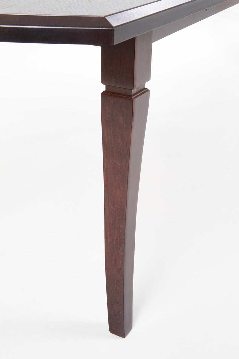 Masa extensibila din MDF si lemn de fag Frederic  Dark Walnut, L160-240xl90xH74 cm (5)