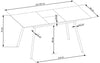 Masa extensibila din MDF, furnir si metal, Albota Stejar Sonoma / Gri / Negru, L120-160xl80xH76 cm (13)