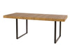 Set de mobila dining din pal, furnir si lemn, 9 piese Pratto Stejar Rustic / Negru (19)