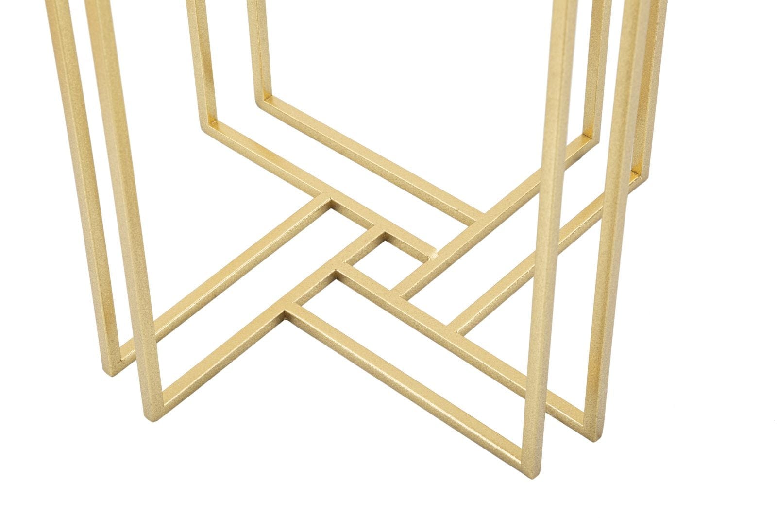 Masuta suport telefon din metal si sticla, Ligles Auriu, Ø40xH80 cm (4)