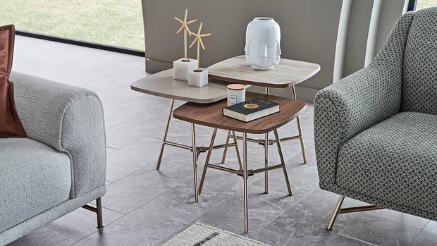 Dogtas Masuta suport telefon, din pal si metal, Brita Big Crem / Alama, L50,1xl50,1xH53,8 cm