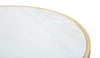 Mauro Ferretti Masuta suport telefon din sticla, MDF si metal Ring Double Marmura / Auriu, Ø55xH60 cm