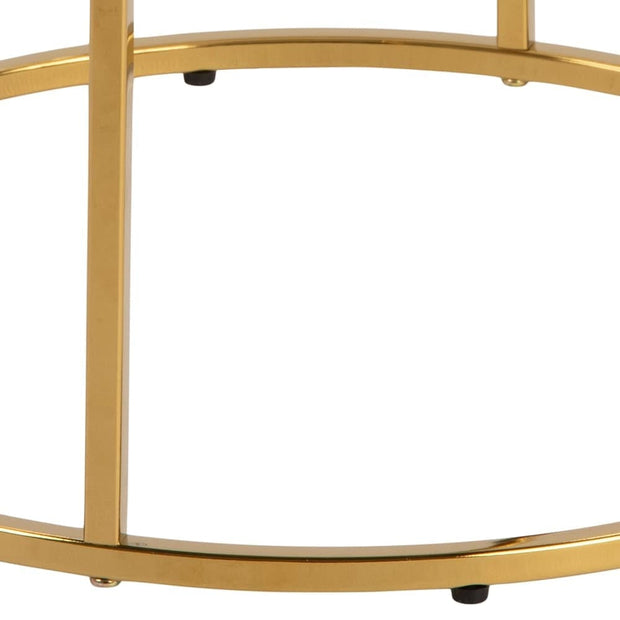 Masuta suport telefon din sticla si metal Bolton A1 Marmura / Auriu, Ø50xH44 cm (7)