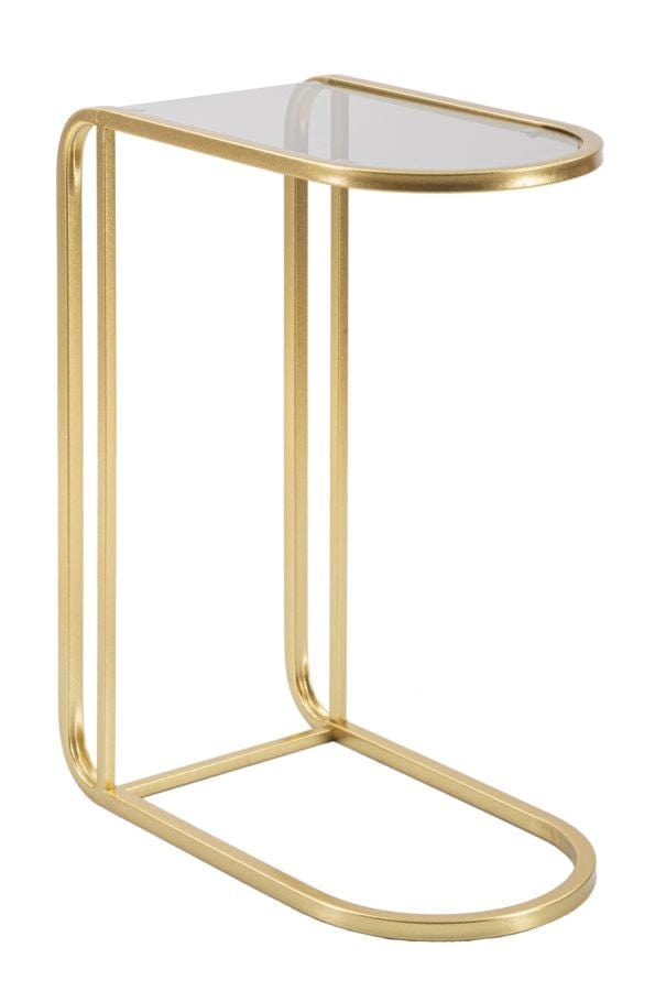 Mauro Ferretti Masuta suport telefon din sticla si metal, D Small Auriu, L45xl25xH60 cm