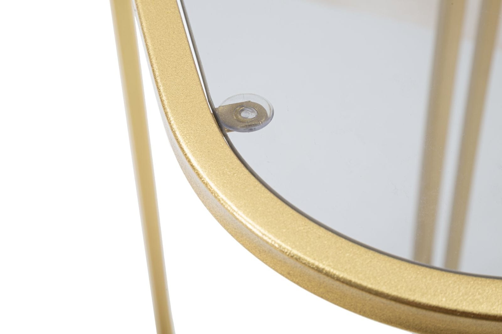 Mauro Ferretti Masuta suport telefon din sticla si metal, D Small Auriu, L45xl25xH60 cm