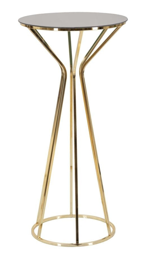 Mauro Ferretti Masuta suport telefon din sticla si metal, Simple Medium Auriu, Ø40xH80 cm