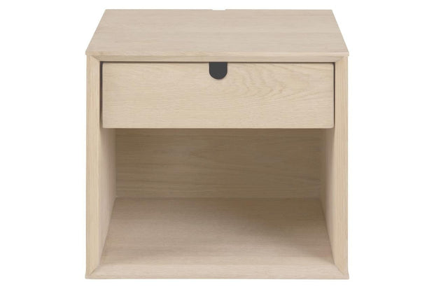 Noptiera din furnir, cu 1 sertar Century Stejar Deschis, l37xA32xH33 cm