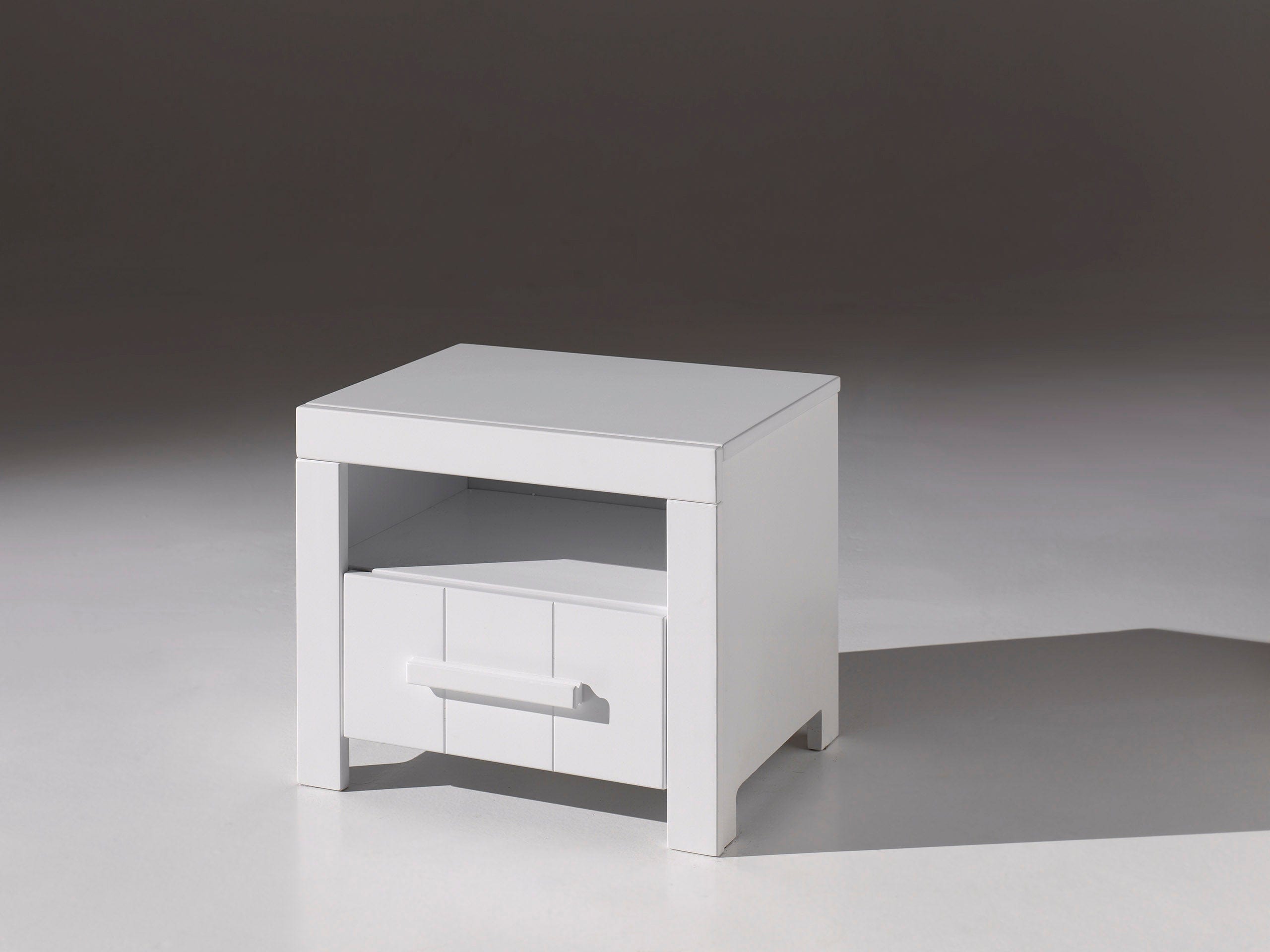 Noptiera din lemn de pin Erik si MDF cu 1 sertar, pentru copii Erik Alb, l50xA39xH42 cm (3)