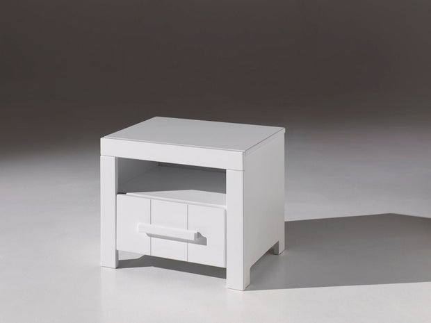Noptiera din lemn de pin Erik si MDF cu 1 sertar, pentru copii Erik Alb, l50xA39xH42 cm (3)