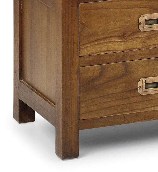 Noptiera din lemn si furnir, cu 2 sertare, Star Nuc, l50xA40xH60 cm (2)