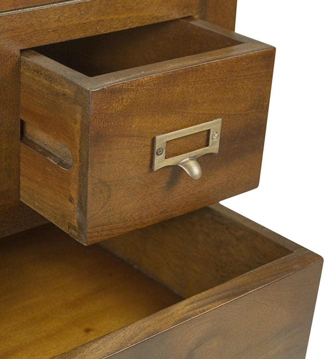 Noptiera din lemn si furnir, cu 4 sertare, Flamingo Large Nuc, l50xA40xH60 cm (3)