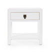 Bizzotto Noptiera din MDF, cu 1 sertar, Pechino Alb, l46,5xA34xH50,5 cm