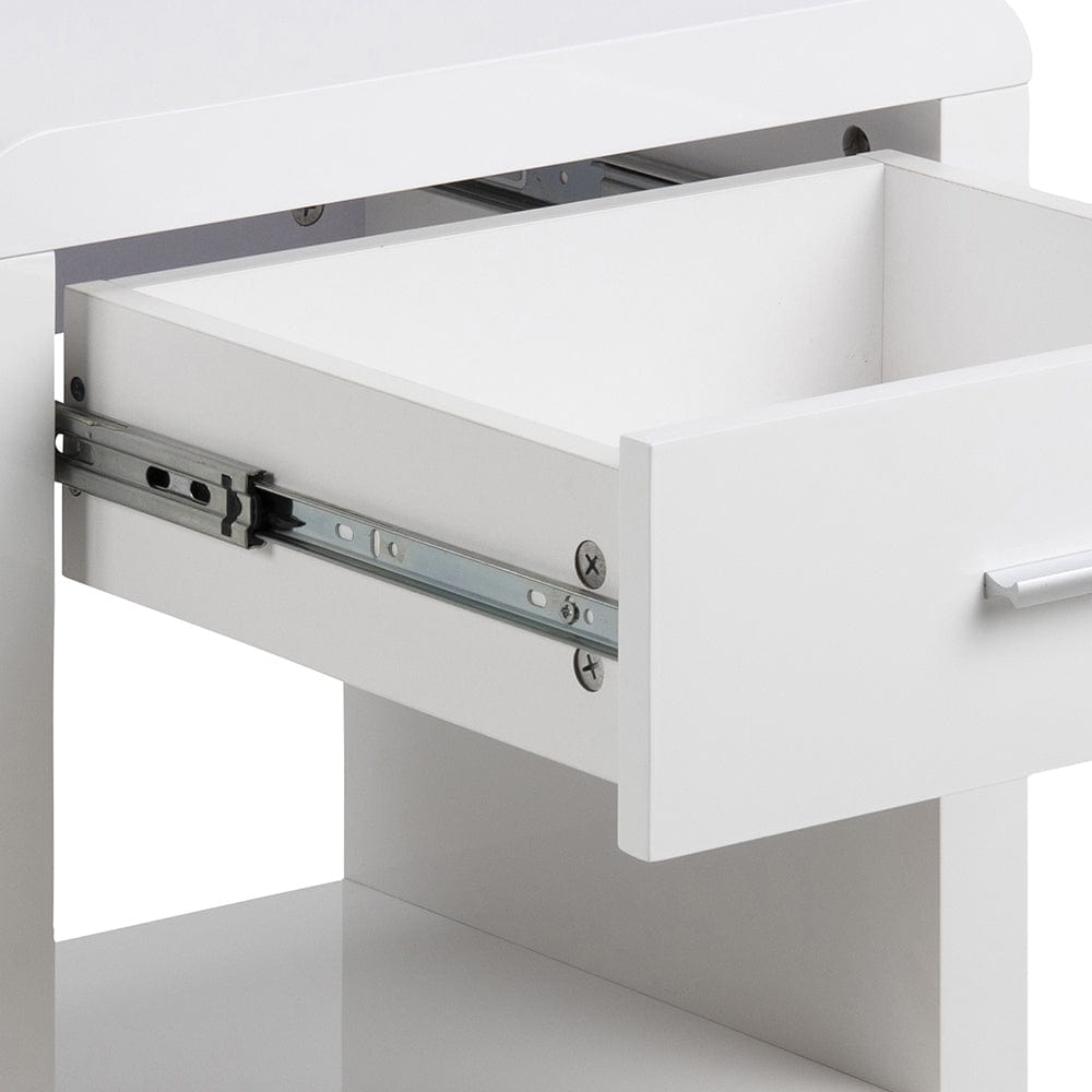 Noptiera din MDF, cu 1 sertar Supernova Alb, l45xA35xH59 cm (5)