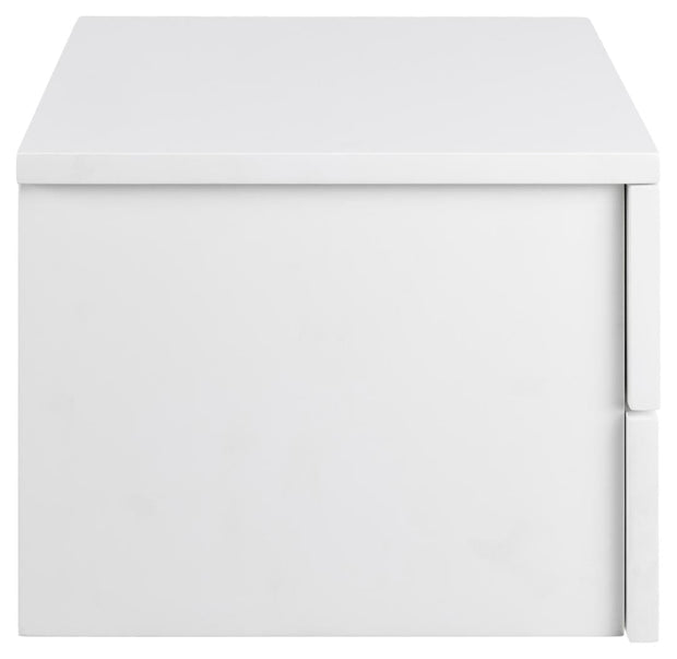 Noptiera din MDF, cu 2 sertare, Avignon Alb, l37xA32xH24,6 cm (4)