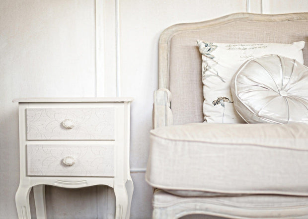 Noptiera din MDF, cu 2 sertare Clorine Ivoir, l41xA33,5xH68 cm (1)