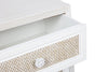 Noptiera din MDF, cu 2 sertare Montiel Ivoir / Natural, l37xA31,5xH56 cm (1)