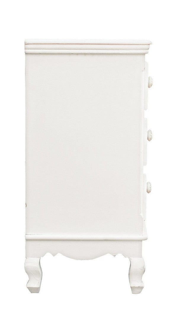 Noptiera din MDF, cu 3 sertare Clorine Ivoir, l41xA33,5xH68,5 cm (3)