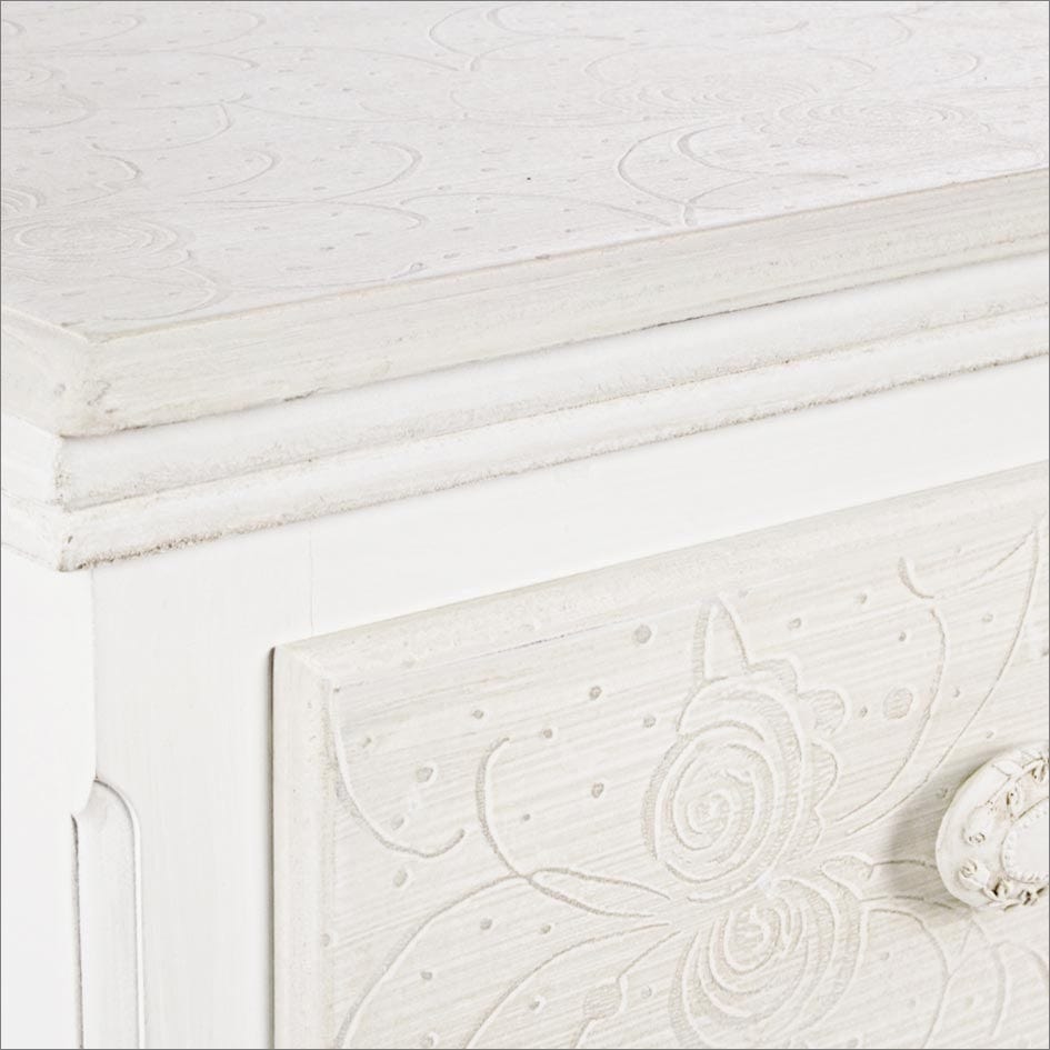 Noptiera din MDF, cu 3 sertare Clorine Ivoir, l41xA33,5xH68,5 cm (4)