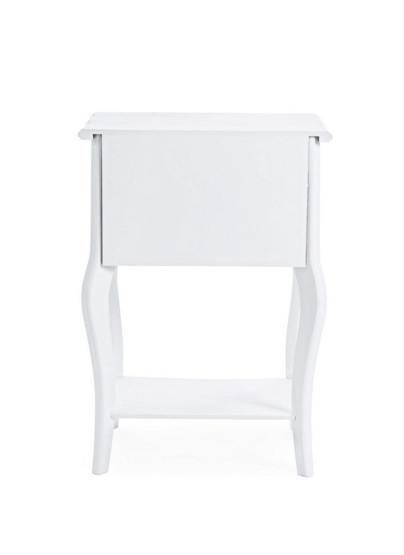 Bizzotto Noptiera din MDF, cu 3 sertare, Daisy Alb, l50xA35xH72 cm