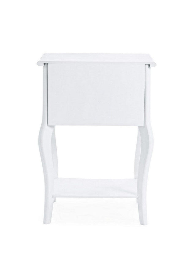 Bizzotto Noptiera din MDF, cu 3 sertare, Daisy Alb, l50xA35xH72 cm