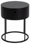 Noptiera din MDF si metal, cu 1 sertar Polo Negru, Ø40xH51 cm (2)