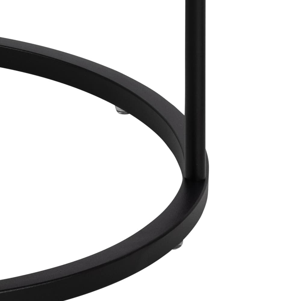 Noptiera din MDF si metal, cu 1 sertar Polo Negru, Ø40xH51 cm (3)