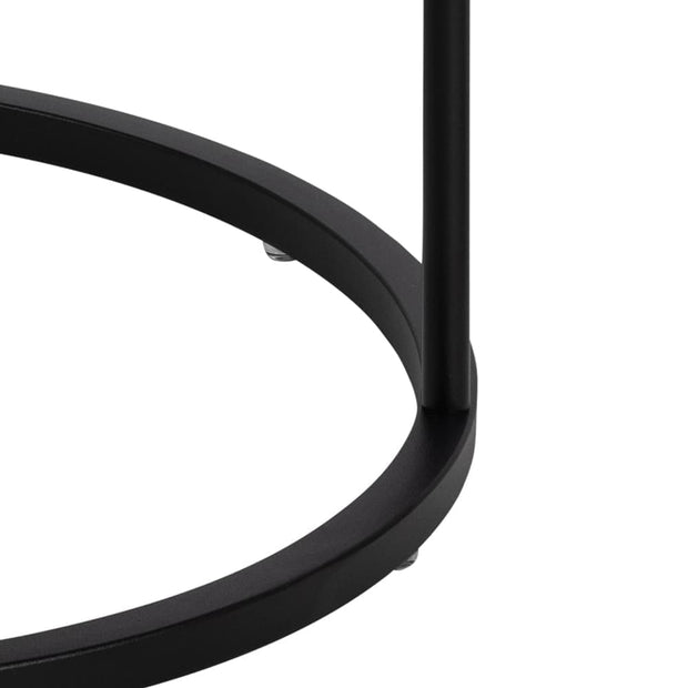 Noptiera din MDF si metal, cu 1 sertar Polo Negru, Ø40xH51 cm (3)