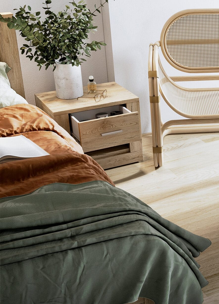 Lenart Noptiera din pal cu 1 sertar Idea 07 Stejar San Remo, l50xA42xH40 cm