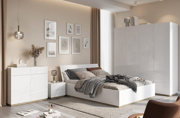 Lenart Noptiera din pal cu 2 sertare Futura 14 Alb Mat / Stejar Riviera, l49xA41xH42 cm