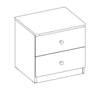 Noptiera din pal cu 2 sertare, pentru tineret, Mocha Natur, l49xA42xH46 cm (7)