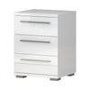 Jela Noptiera din pal, cu 3 sertare, Piano NS3/PN Tall Alb, l45xA40xH61 cm