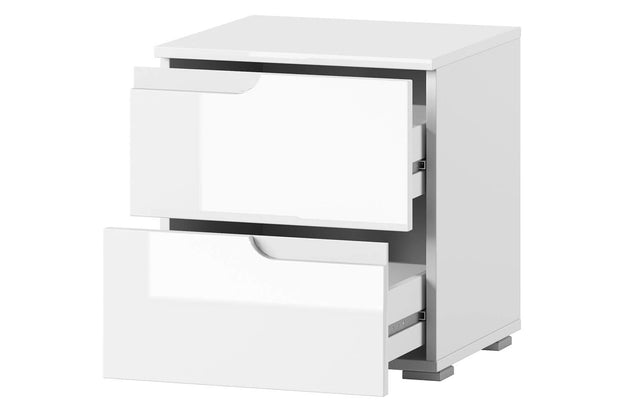 Szynaka Noptiera din pal si MDF, cu 2 sertare Gabrielle 32 Alb, l42xA40xH47 cm
